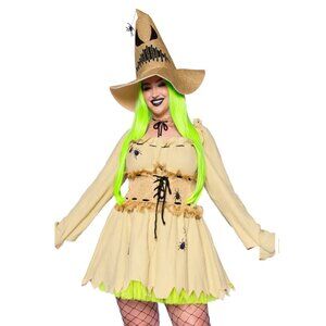 Plus Size Bugged Out Baddie Costume, Peasant Dress with waist cincher design